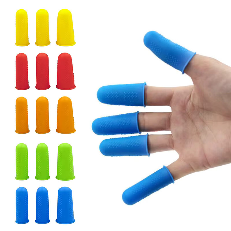 JETTING 3er-Set Silikon Fingerkuppen als Hitzeschutz und Anti-Schnitt-Schutz für die Küche in Blau und Multicolour - Bild 3