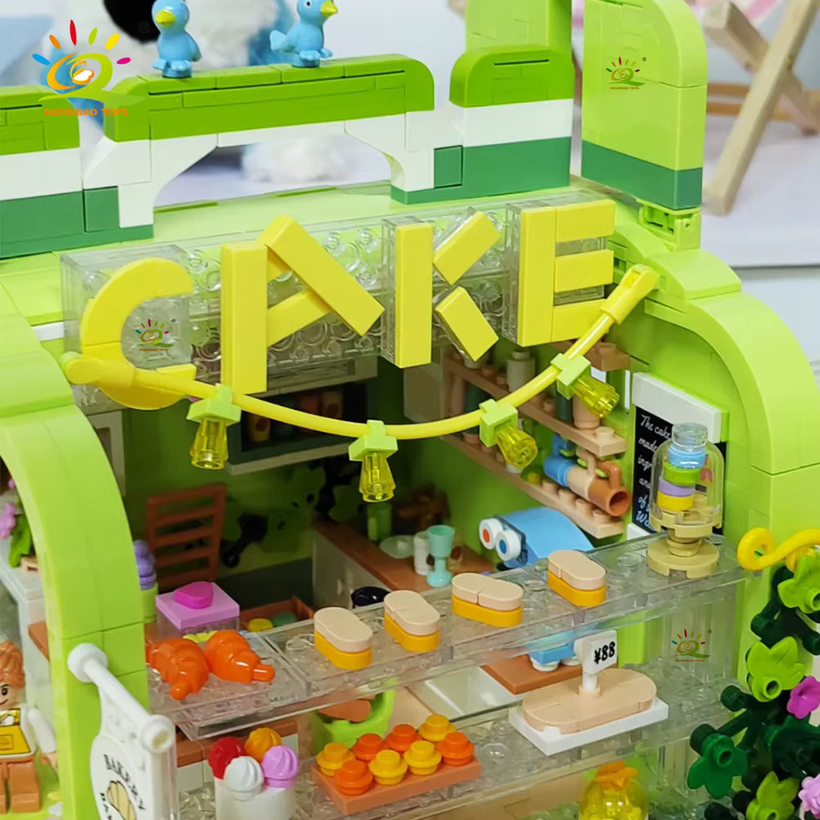 HUIQIBAO Mini-Baustein-Set Convenience Store Micro Modell aus 1131 Teilen, Mehrfarbiges DIY Desktop-Deko-Set für Erwachsene - Bild 2