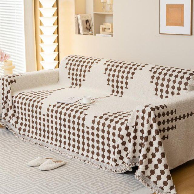 Super Six Sofabezug aus Chenille im nordischen Design, kratzfest und waschbar, B/T: 180 x 130 cm - Bild 1
