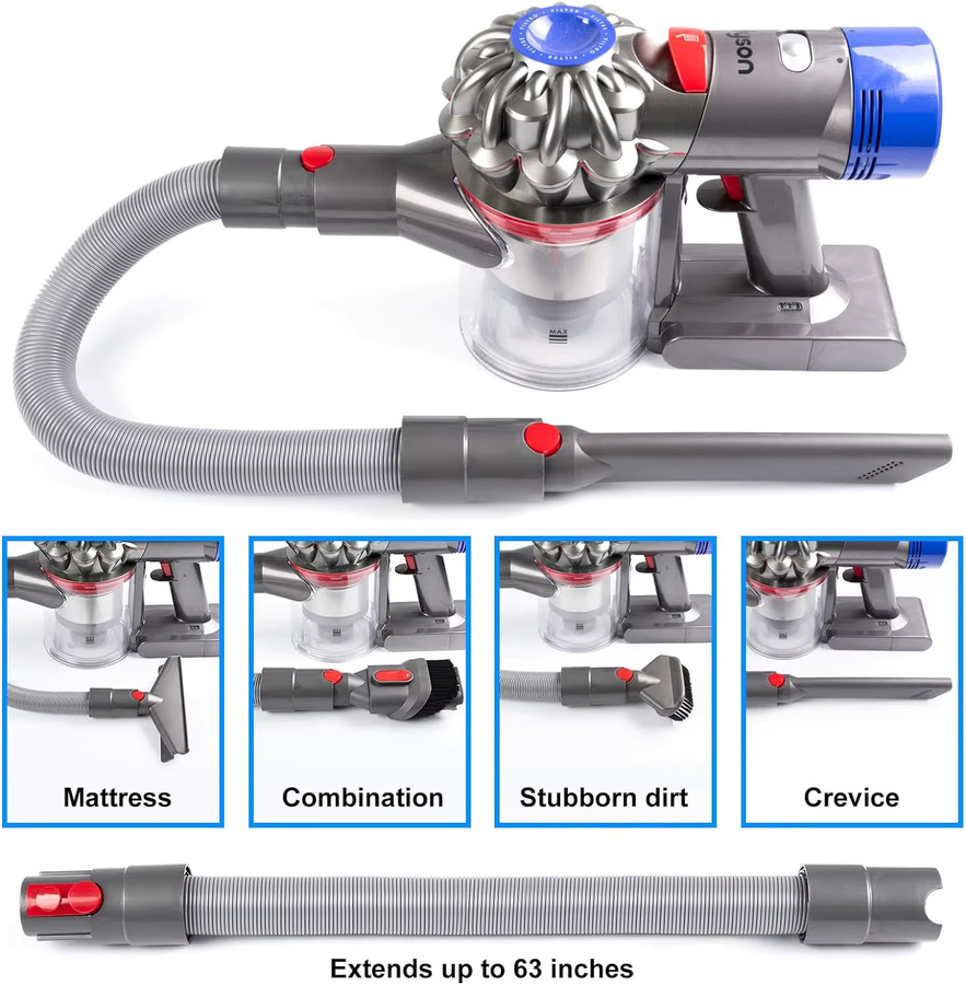 Flexibler Verlängerungsschlauch für Dyson Akku-Staubsauger in Grau - Bild 2
