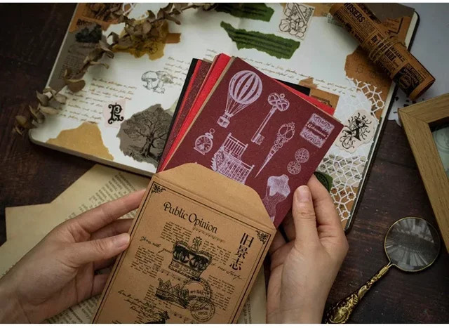 Leaffei 15-teiliges Vintage Scrapbook Papier Set mit 2 Retro-Themen für Journal und Bastelprojekte - Bild 1