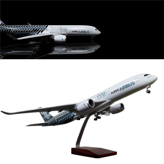 ZOCO Flugzeugmodell-Prototyp Airlines A350 XWB, Druckguss-Flugzeug, mit Rädern und Lichtern - Bild 1