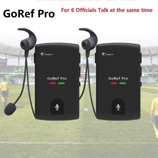 NOECI GoRef Pro Fußball-Schiedsrichter-Intercoms mit 6-Wege Bluetooth 5.4 Duplex-Kommunikation in Schwarz - Bild 1