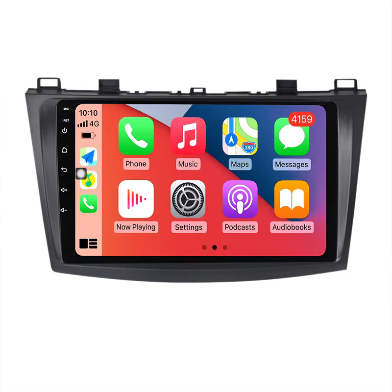 MEKEDE Autoradio Hauptrahmen Lünette Kit für Mazda 3 2010 2011 2012 mit 9 Zoll Armaturenbrett Einzelrahmen Kabel Canbus Panel in Schwarz - Bild 5