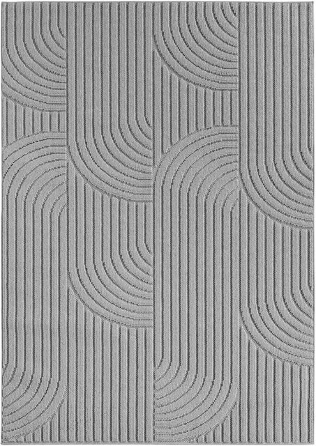 Ayyildiz Kurzflorteppich Helix Silber modern B/H/L: 160 x 0,7 x 230 cm - Bild 1