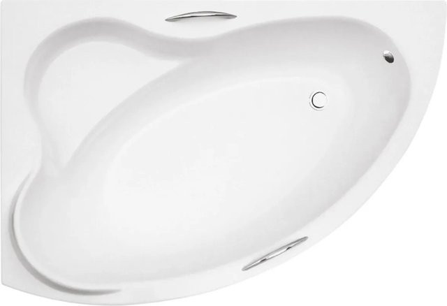 Bad Land Eckbadewanne ADA links in Weiß mit Styroporverkleidung und Anti-Slip-Funktion, B/T: 140 x 90 cm - Bild 1