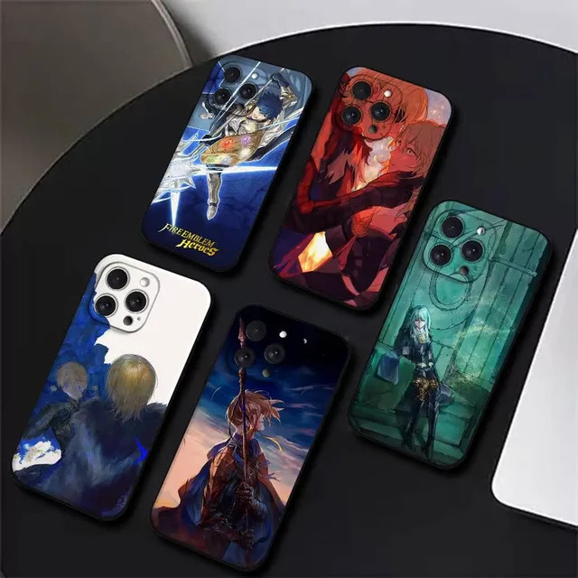 Fire Emblem Handyhülle für Apple iPhone 15 14 13 12 11 Pro Max X Xs Xr Schutzhülle Schwarz - Bild 1