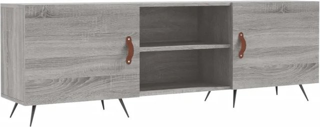 vidaXL TV-Schrank Grau Sonoma aus Holzwerkstoff und Eisen B/T/H: 150 x 30 x 50 cm - Bild 1