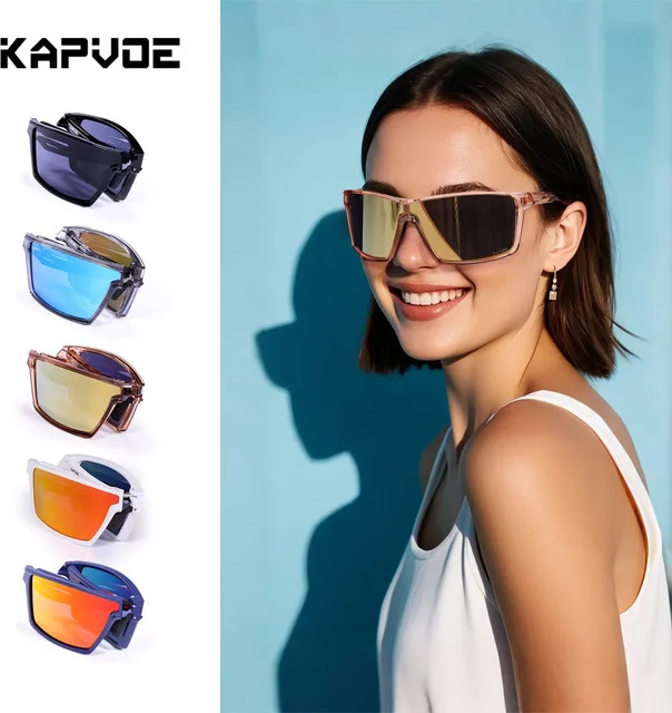 Kapvoe Sonnenbrille, Vollrand, multicolor, polarisiert, UV400 - Bild 1