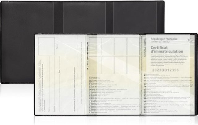 Transparente Dokumentenhülle aus Kunststoff für Fahrzeugpapiere und Versicherungskarten - Bild 1