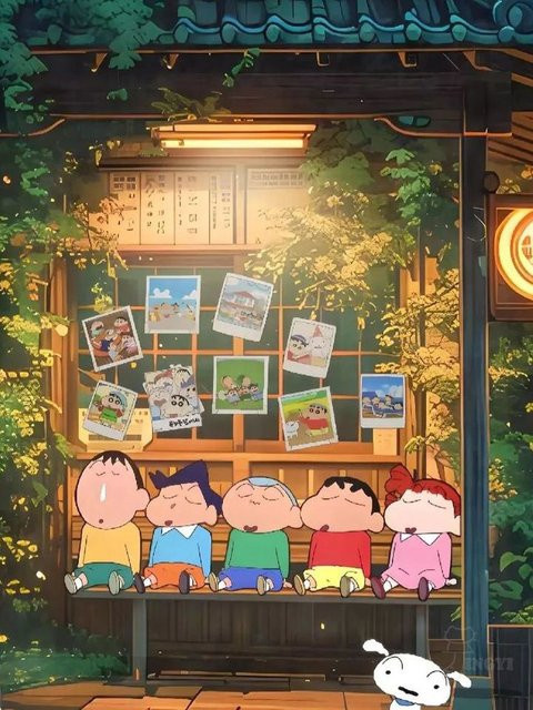Kayou Leinwandgemälde Shin Hobby Craft Cartoon Wandkunst-Poster in Mehrfarbig für Wohnzimmer und Schlafzimmer - Bild 1