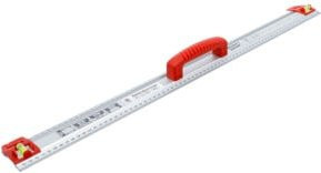 BGS Schneid- und Markierlineal mit Griff und Wasserwaage aus Aluminium, Länge: 75 cm - Bild 1