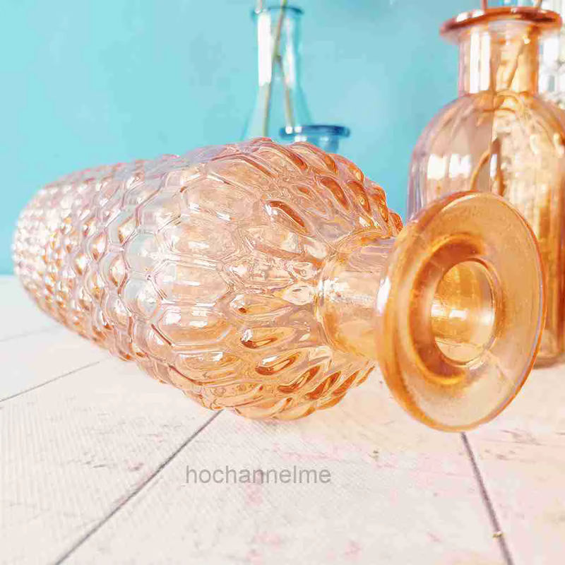 Moderne Glas Vase von HOCHANNELME in Grün und Mehrfarbig für Schnittblumen und als dekoratives Terrarium - Bild 3
