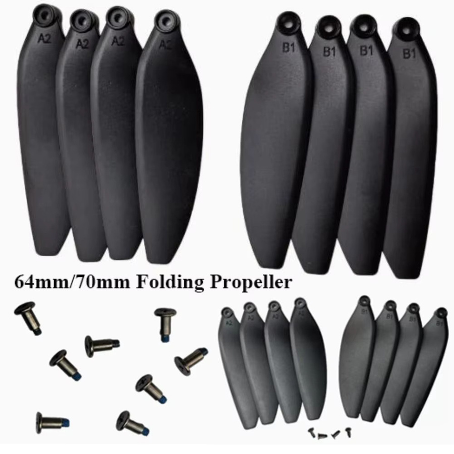 Universal Klapp-Propeller Klingen für Quadcopter in Schwarz, 64mm oder 70mm, Ersatzteile für Drohnen aus Kunststoff - Bild 3