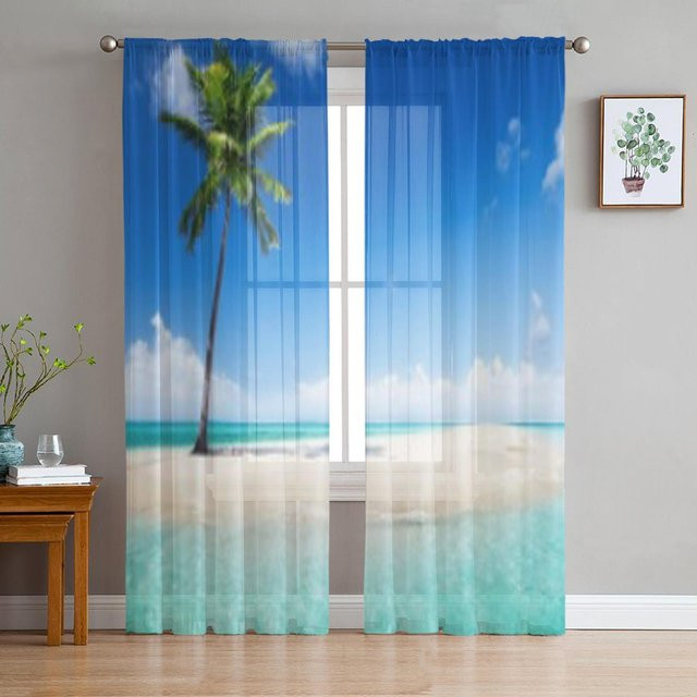 Super Six Transparente Tüllvorhänge aus Organza und Chiffon in Grau, Breite: 135 cm, Höhe: 114 cm - Bild 1