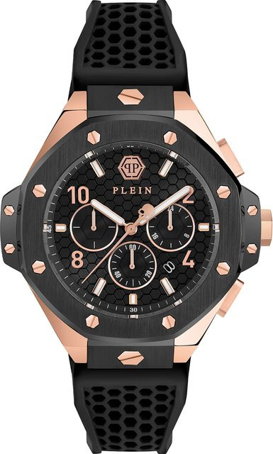 Philipp Plein Chronograph, Edelstahl, Quarz, 46 mm, Herren, Schwarz - Bild 1