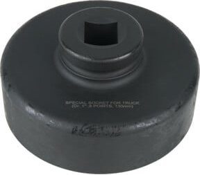 KS Tools Achsmuttern-Schlüssel 1 Zoll, 8-kant, kurz, schwarz, Stahl, Länge: 130 mm - Bild 1