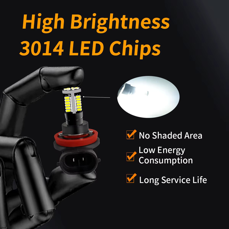 LED Scheinwerfer und Nebelscheinwerferlampen 6000K Weiß Plug and Play für Auto H1 H3 H5 H7 H8 H9 H11 H16EU - Bild 3
