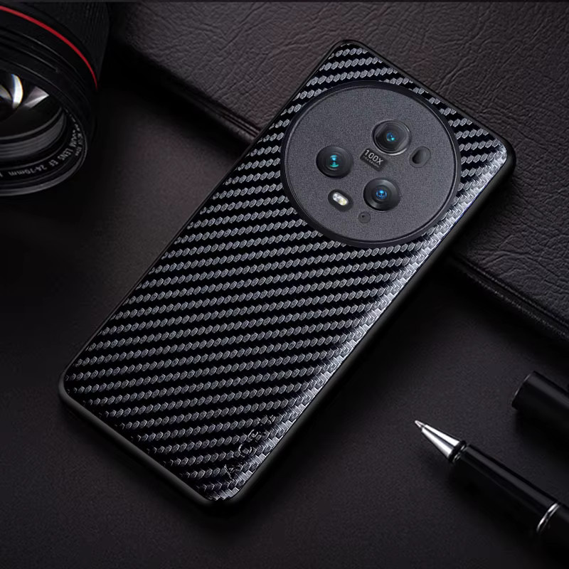 Stoßfeste Carbon-Schutzhülle für Honor Magic5 Pro Lite in Schwarz oder Blau - Bild 2