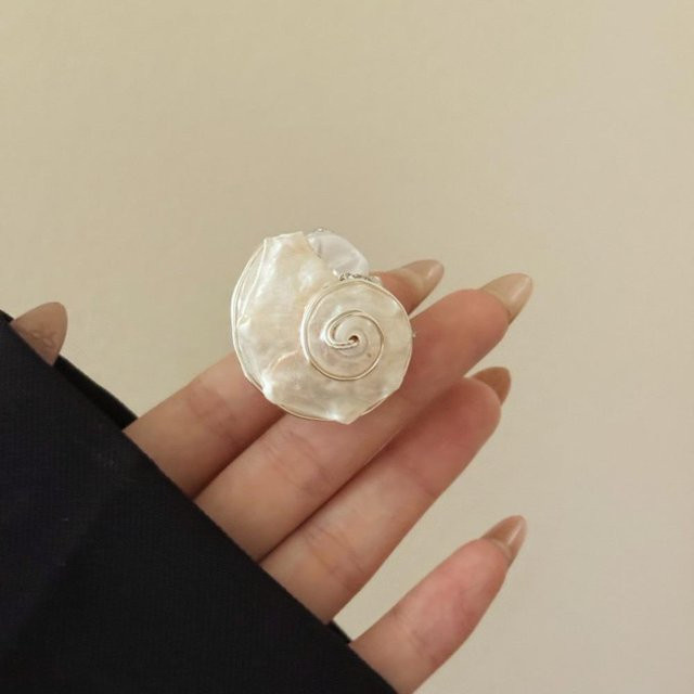yeenbanine Ring, Muschel Schnecke, braun, Damen - Bild 1