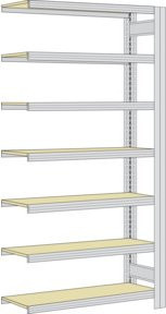 Regalwerk BERT Großfachregal Anbaufeld in Weiß, H x B x T: 300 x 169,5 x 60 cm - Bild 1