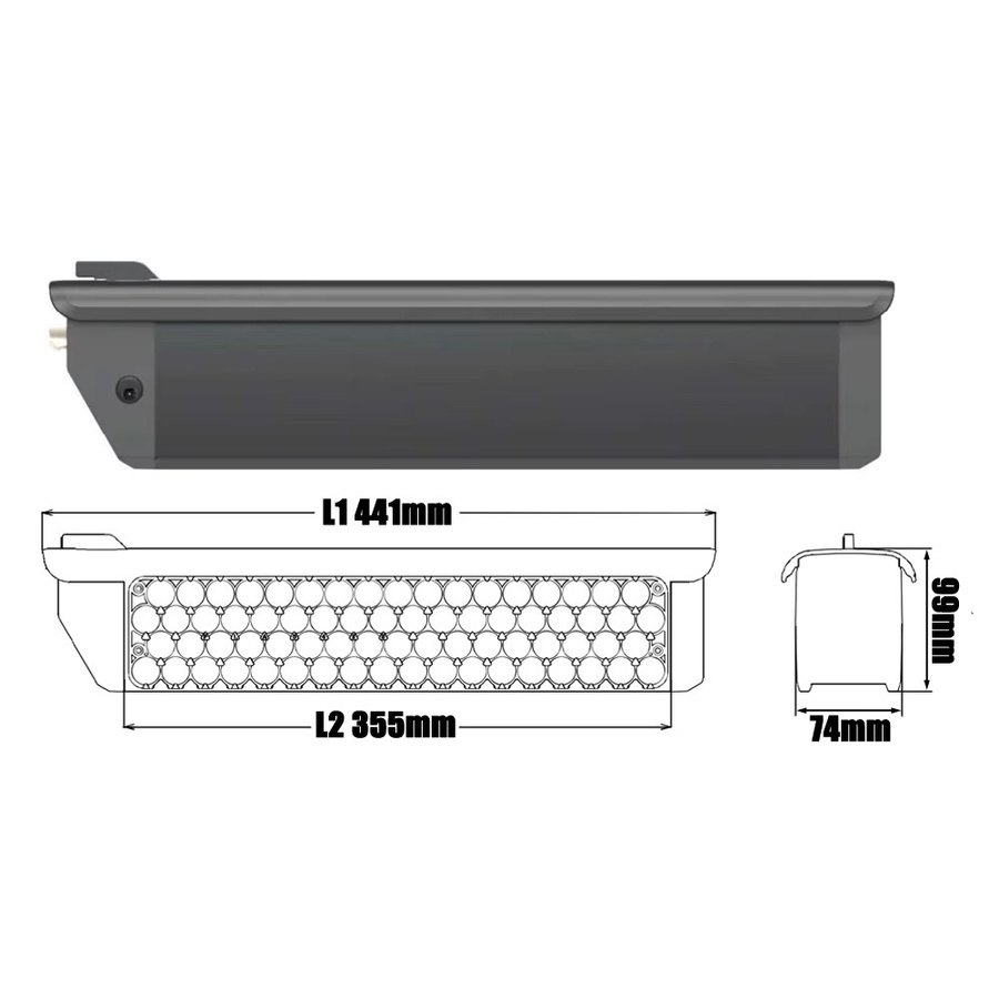 Belicore Rhino 48V 17,5Ah Lithium-Ionen-Akku in Schwarz für VOLTBIKE Yukon V2 Step-Thru, COLA BEAR Electric Cargo und KBO Ranger Mountain E-Bike - Bild 2