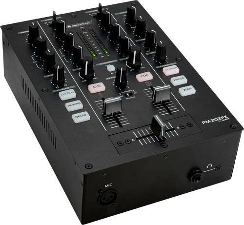 Omnitronic PM-202FX 2-Kanal DJ Mixer mit Bluetooth in Schwarz - Bild 1