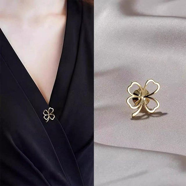 Brosche Emaille Kirsche, Gold, Unisex - Bild 1