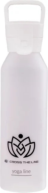 Yoga-Wasserflasche IQ Cross The Line in Weiß - Bild 1