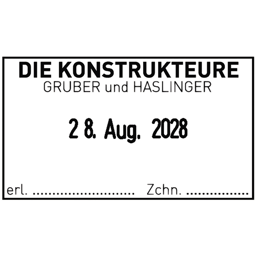 trodat Datumstempel Professional 4.0 5440 in Schwarz und Silber - Bild 2