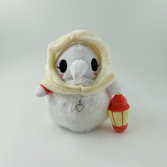 Binchi Keji Travel Steampunk Vogelschnabel Arzt Krankenschwester Krähe, Plüschpuppe, im Dunkeln leuchtend, grau, weiß - Bild 1
