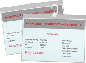 Eichner Preisblatthalter-Kombipaket für DIN A3 Querformat aus transparentem Polycarbonat - Bild 1