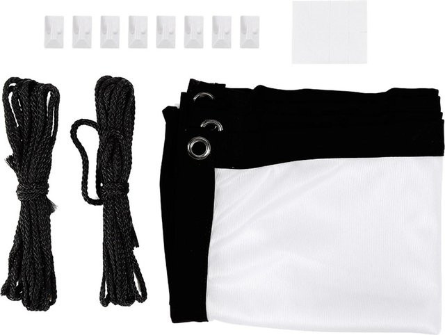 Tragbare Projektionsleinwand aus weißem Polyester im Format 16:9, knitterfrei und weich, 40 Zoll - Bild 1