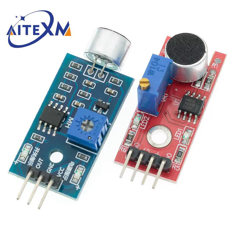 AITEXM ROBOT Sound Sensor Modul mit MAX4466 und MAX9814 Mikrofon Verstärker für Arduino in Blau und Multicolour - Bild 2