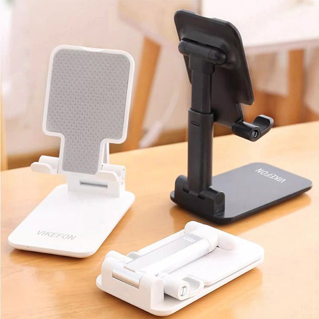 Faltbarer Desktop-Handyhalter und Tablet-Ständer für iPhone, Samsung Galaxy, Xiaomi und iPad in Grün oder Weiß - Bild 1