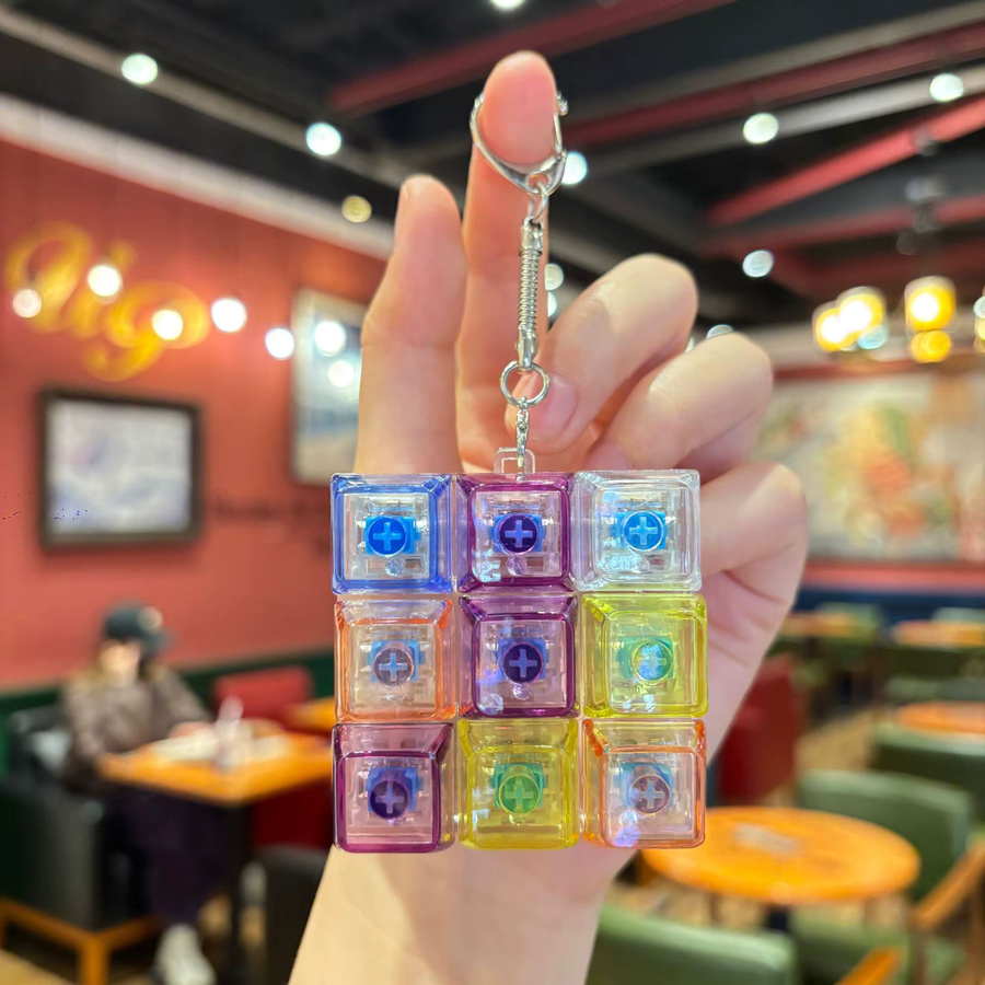 soulbao Fidget Pad Schlüsselanhänger, leuchtend, klickbar - Bild 2