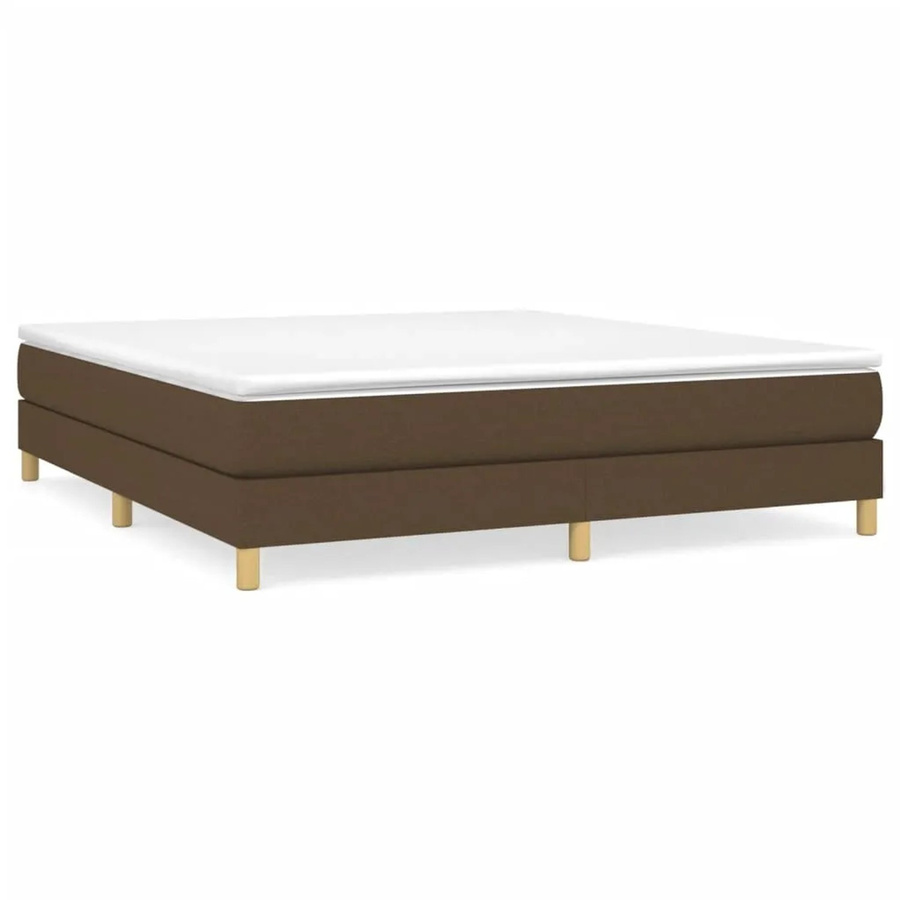 vidaXL Boxspringbett in Dunkelbraun mit Stoffbezug, B/T/H: 180 x 200 x 25 cm - Bild 2