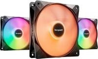 be quiet! Light Wings LX PWM High-Speed Gehäuselüfter Triple-Pack Schwarz Multicolour B/H/T: 12 x 12 x 2,5 cm - Bild 1