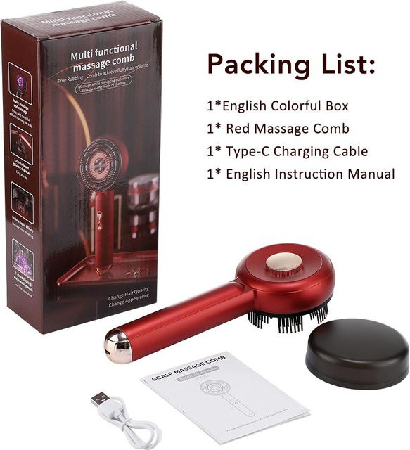Binchi Health Technology Kopfhautmassagegerät mit rotem Licht, Black - Bild 1