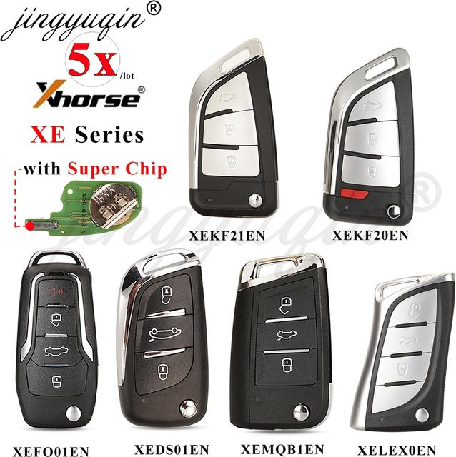 Xhorse VVDI XE Serie Fernbedienung Autoschlüssel mit Super Chip, 5 Stück, Schwarz - Bild 1
