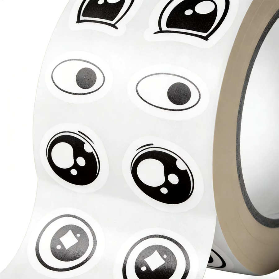 500 Stück Cartoon-Sticker mit kleinen Ausdrucksaugen in Schwarz für Handy und Graffiti-Design - Bild 3