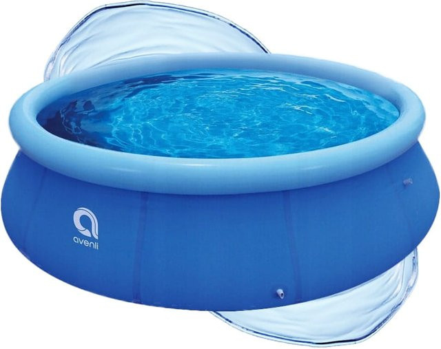 Avenli Runder Gartenpool mit Stahlrahmen in Blau - Bild 1