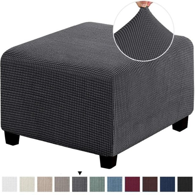 Bestbags Jacquard Stretch Ottomanenbezug für Hocker in Grau - Bild 1
