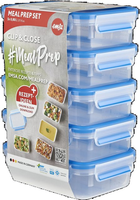 Frischhaltedosen emsa CLIP & CLOSE transparent multicolour aus Kunststoff - Bild 1