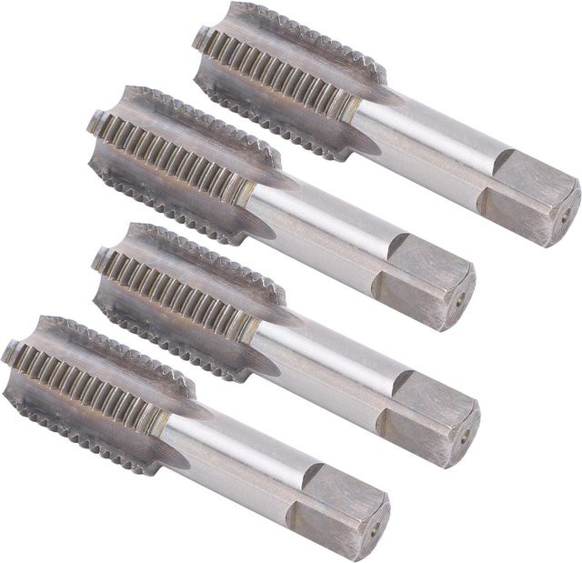 4er-Set M30 Handgewindebohrer aus legiertem Werkzeugstahl, geradengenutet, grau/silber - Bild 1