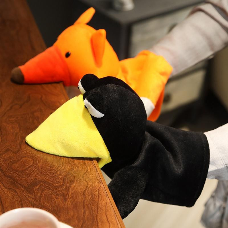 Krähe Füchse Plüsch Handpuppen Weich gefüllt 25cm - Bild 3