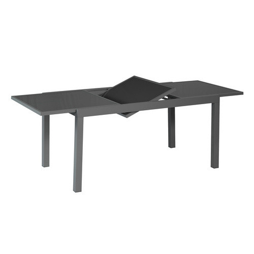 MERXX Gartenmöbel-Diningset Amalfi, 7-teilig, 6 Sitzplätze, Aluminium und Glas, grau - Bild 1