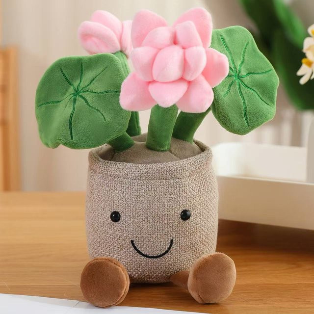 Yiran Health & Beauty Blume Teller Pflanzpuppe, Plüschtier, 30cm, ab 14 Jahren - Bild 1