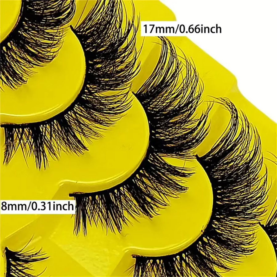 LIMEIKAI Cat-Eye-Wimpern, 7 Paar, verlängert, Unisex - Bild 3