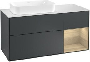 V&B Waschtischunterschrank Finion mit Wandbeleuchtung, lackiert, Breite: 120 cm, Tiefe: 50,1 cm, Höhe: 50,1 cm - Bild 1